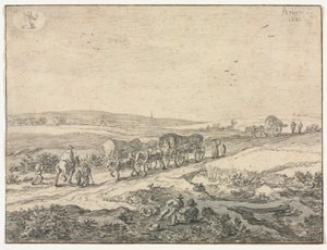 Agosto: Paesaggio con carri