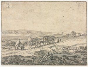 Agosto: Paesaggio con carri