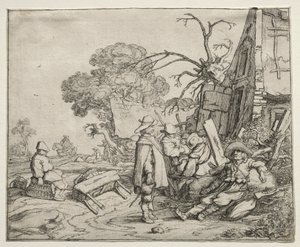 Paesaggio con soldati da Pieter Molyn