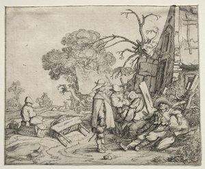 Paesaggio con soldati, 1626 da Pieter Molyn