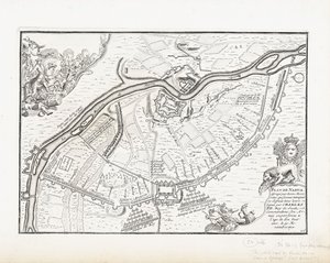 Mappa di Narva nel 1700 da Pieter Mortier