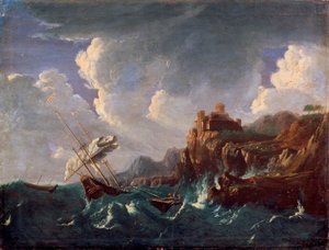 Mare tempestoso, XVII secolo da Pieter Mulier the Younger