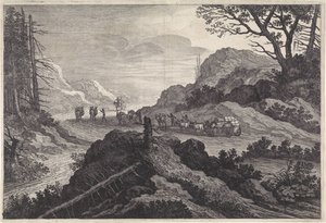 Asini da soma su una strada da Pieter Nolpe