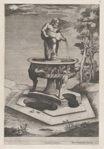Speculum Romanae Magnificentiae: Una fontana e una vasca