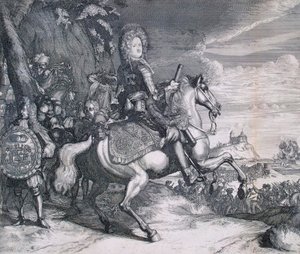 Ritratto equestre di Alexander Danilovich Menshikov, c. 1707 da Pieter Pickaert