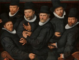 Sei guardiani della Gilda dei Drapieri da Pieter Pietersz. (I)