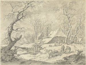 Paesaggio invernale con fattoria da Pieter Pietersz. Barbiers