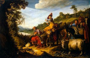 Abramo sulla strada per Canaan da Pieter Pietersz. Lastman