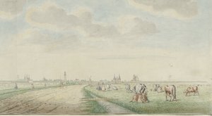 Veduta di Kampen dal lato della terra da Pieter Remmers