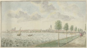 Veduta di Kampen dal lato del fiume da Pieter Remmers