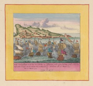 Battaglia navale a Gibilterra, 1705 da Pieter Schenk (I)