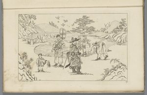 Quattro figure cinesi in un paesaggio da Pieter Schenk (II)