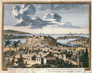 Veduta di Acapulco, illustrazione da 