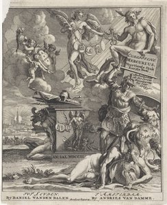 Pagina del titolo per: Europische Mercurius, 14° pezzo, 1° parte, 1703 da Pieter Sluyter