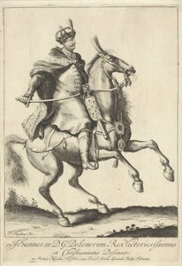 Ritratto equestre di re Giovanni III Sobieski di Polonia da Pieter Stevens (vermeld in 1689)