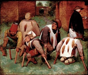 Gli storpi. Gruppo di personaggi disabili. Dipinto di Pieter Bruegel il Vecchio da Pieter Bruegel the Elder