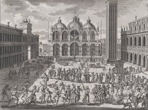 Il carnevale di Venezia, da: Thesaurus Antiquitatum et Historiarum Italiae, vol. IX, 1722 da Pieter Van der Aa