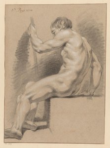 Nudo maschile seduto, visto di lato (3º premio 1770) da Pieter Wagenaar (II)