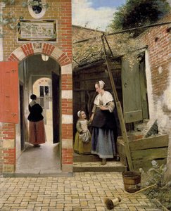 Cortile di una casa a Delft, 1658 da Pieter de Hooch