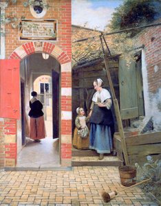 Cortile di una casa a Delft, 1658 da Pieter de Hooch