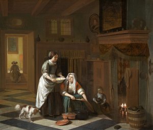 Il focolare, circa 1670-1675