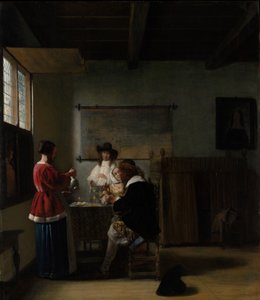 La visita, c.1657 da Pieter de Hooch