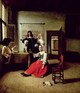 Donna che beve con soldati, 1658