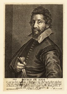 Ritratto di Pieter de Jode il Vecchio, incisore, disegnatore, editore e pittore fiammingo da Pieter de II Jode