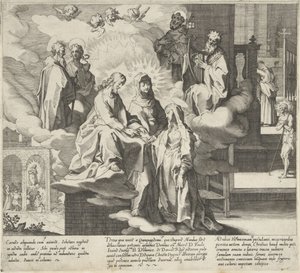 Caterina appare / Matrimonio di Caterina / Caterina condivide il suo mantello da Pieter de Jode (I)