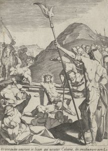 Cristo viene inchiodato alla croce da Pieter de Jode (I)