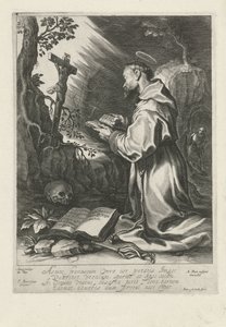 San Francesco inginocchiato davanti al crocifisso da Pieter de Jode (I)