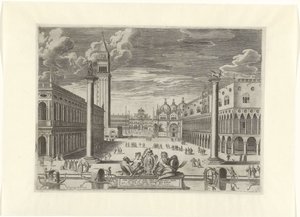 Veduta della Piazzetta a Venezia, 1585 da Pieter de Jode (I)