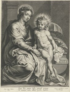 Maria con il Bambino Gesù vicino alla culla