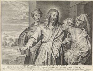 Cristo guarisce un paralitico da Pieter de Jode (II)