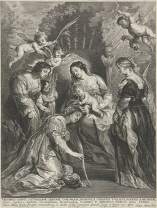 Il Bambino Gesù incorona Santa Caterina da Pieter de Jode (II)
