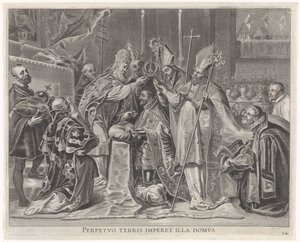 Carlo V incoronato imperatore dal papa da Pieter de Jode (II)