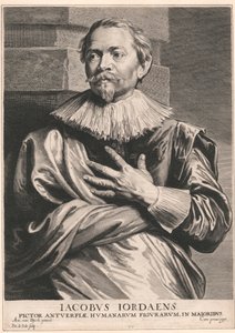 Jacobus Jordaens, Pictor Antuerpiæ, Humanarum Figurarum, in Majoribus da Pieter de Jode