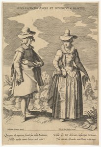 Adolescentis Angli et Iuvenculae Habitus, da Mode di Diverse Nazioni da Pieter de Jode I