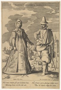 Habitus Lusitanorum Peculiaris, da Fashions of Different Nations da Pieter de Jode I