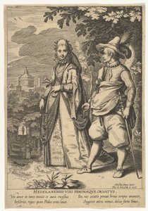 Mediolanensis Viri Feminaeque Ornatus, da Fashions of Different Nations da Pieter de Jode I