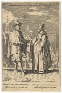 Vestiti di Mercatoris Belgae e Sua Moglie, da Fashions of Different Nations da Pieter de Jode I