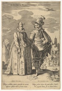 Nobilium in Belgio Utriusque Sexus Ornatus, da Mode di diverse nazioni da Pieter de Jode I