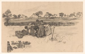 Donne che lavorano nel campo da Pieter de Josselin