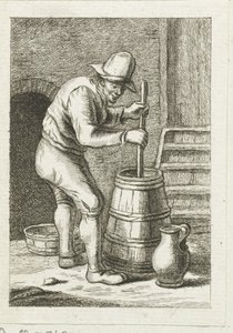 Uomo che fa il burro da Pieter de Mare