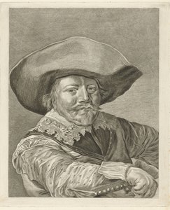 Ritratto di un uomo in costume del XVII secolo da Pieter de Mare