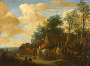 Sosta in una locanda lungo la strada da Pieter de Molijn