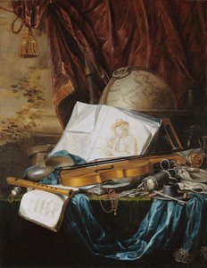 Natura morta con strumenti musicali da Pieter de Ring