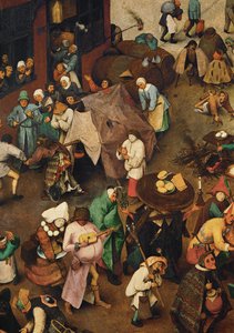 Lotta tra Carnevale e Quaresima... (olio su legno di quercia)