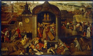 Cristo che scaccia i mercanti dal Tempio da Pieter Bruegel the Elder