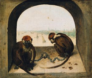 Due scimmie incatenate da Pieter Bruegel the Elder